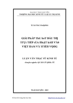 Nghiên cứu về Đầu tư và Quản lý Kinh tế tại Thái Nguyên