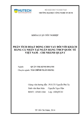 Phân Tích Hoạt Động Cho Vay Cá Nhân Tại Ngân Hàng VIB Quận I