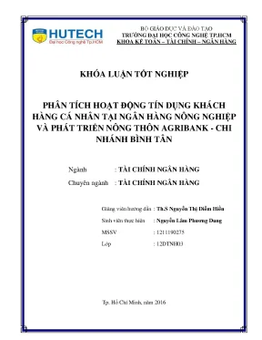 Phân Tích Hoạt Động Tín Dụng Khách Hàng Cá Nhân Tại