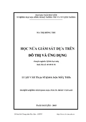 Nghiên cứu học nửa giám sát dựa trên đồ thị và ứng dụng