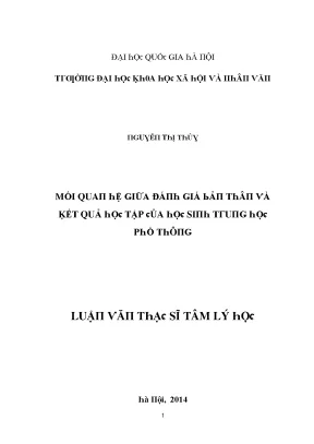 Mối Quan Hệ Giữa Đánh Giá Bản Thân và Kết Quả Học Tập