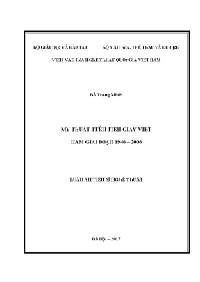 Nghệ Thuật Mỹ Thuật Việt Nam: Từ 1946 Đến 2006