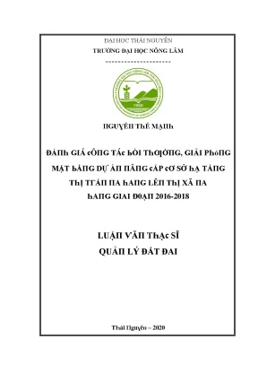 Đánh giá công tác bồi thường giải phóng mặt bằng tại Na