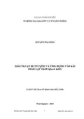 Giải Thuật Di Truyền và Ứng Dụng Hiện Đại