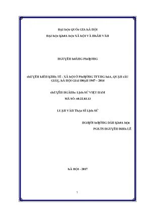 Lịch Sử Kinh Tế - Xã Hội Tại Phường Trưng Hòa (1947 - 2014)