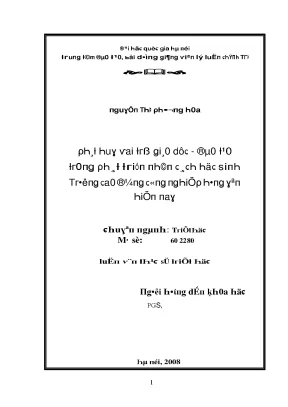Luận Văn Về Nghiên Cứu Xã Hội Nhân Văn