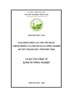 Giải Pháp Tiếp Cận Vốn Tín Dụng Chính Thống Cho Hộ Sản