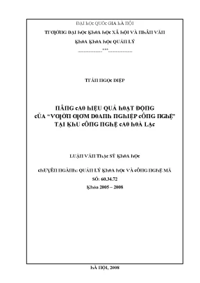 Quản Lý Hiệu Quả Hoạt Động Tại Đại Học Quốc Gia Hà Nội