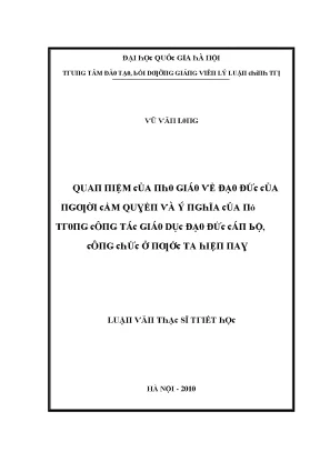 Nghiên Cứu Về Đạo Đức Trong Luận Văn Xã Hội Nhân Văn