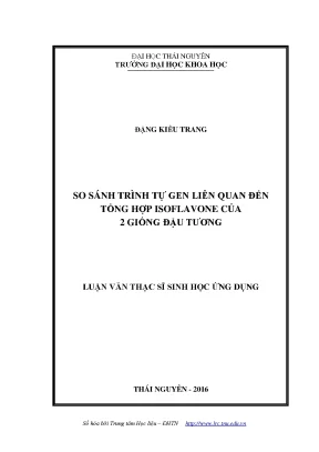 So Sánh Trình Tự Gen Tổng Hợp Isoflavone Của Hai Giống