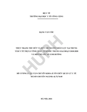 Thực Trạng Thu Hút và Duy Trì Nhân Lực Tại Trung Tâm Y