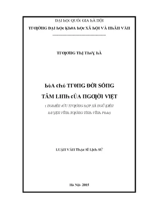 Đại học Quốc gia Hà Nội: Nghiên cứu về đời sống tâm linh 