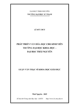 Phát Triển Văn Hóa Đọc Cho Sinh Viên Trường Đại Học Khoa