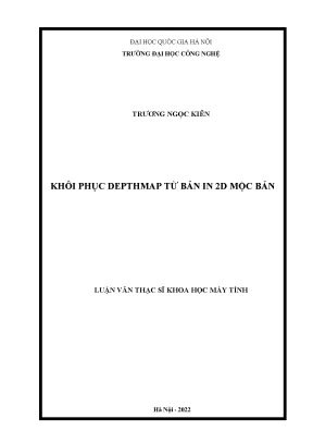 Khôi Phục Depthmap Từ Bản In 2D Mộc Bản