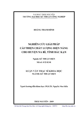Giải Pháp Cải Thiện Chất Lượng Điện Năng Tại Huyện Na