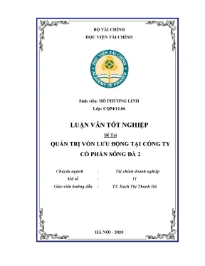 Quản Trị Vốn Lưu Động Tại Công Ty Cổ Phần Sông Đà 2