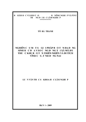 Giải Pháp Bảo Tồn Đa Dạng Sinh Học Dựa Vào Cộng Đồng Tại