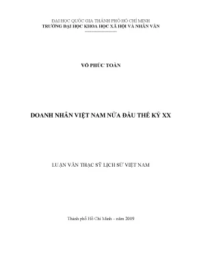 Doanh Nhân Việt Nam Nửa Đầu Thế Kỷ XX: Lịch Sử và Tác Động
