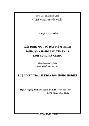Đặc điểm ngoại hình và khả năng sản xuất của lợn Hung Hà