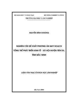 Nghiên Cứu Quy Hoạch Phát Triển Kinh Tế - Xã Hội Huyện