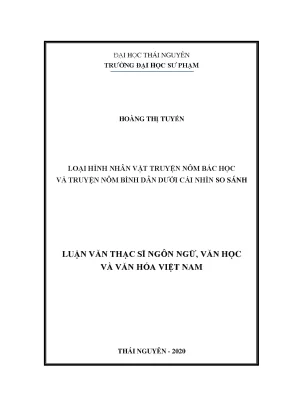 So Sánh Loại Hình Nhân Vật Trong Truyện Nôm Bác Học Và