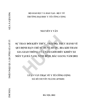 Nghiên Cứu Kiến Thức và Thái Độ Về Quy Định Hạn Chế Sử