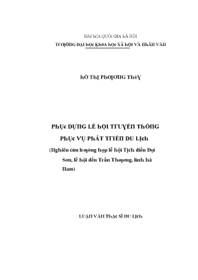 Phát Triển Du Lịch Qua Lễ Hội Tại Hà Nội