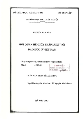 Mối Quan Hệ Giữa Pháp Luật và Đạo Đức ở Việt Nam: Phân 