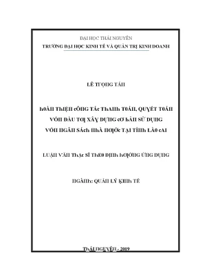 Cải thiện quy trình thanh toán và quyết toán vốn đầu tư
