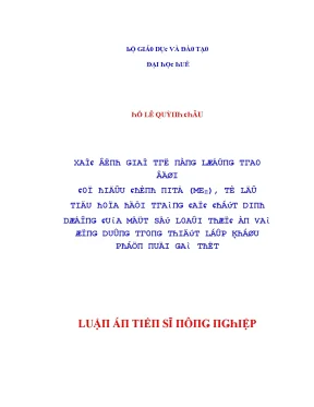Nghiên cứu về Luận án Tiến sĩ tại Đại học Huế