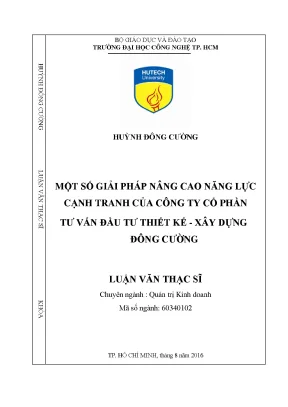 Giải Pháp Nâng Cao Năng Lực Cạnh Tranh Cho Công Ty Cổ