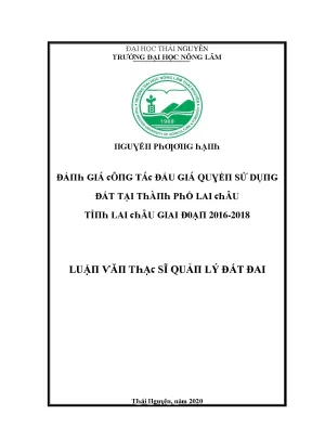 Quản lý giá đất tại thành phố Lai Châu: Nghiên cứu từ