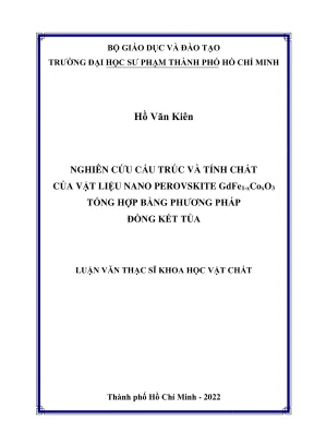 Nghiên Cứu Vật Liệu Nano Perovskite GdFe1-xCo,xO3: Cấu