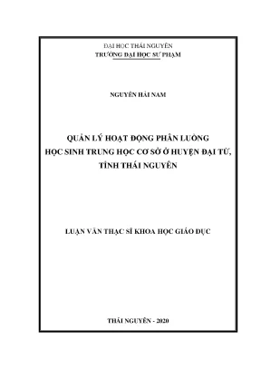 Quản Lý Phân Luồng Học Sinh Trung Học Cơ Sở Tại Huyện
