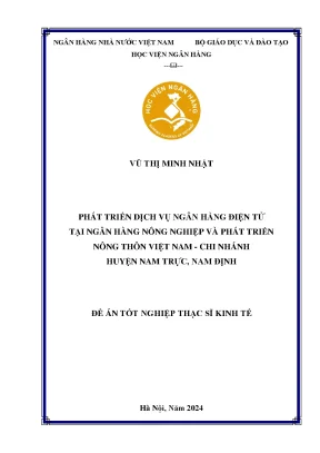 Phát Triển Dịch Vụ Ngân Hàng Điện Tử Tại Agribank Nam Trực