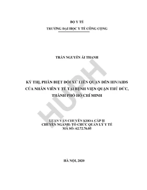 Phân Biệt Đối Xử Liên Quan Đến HIV/AIDS Của Nhân Viên Y