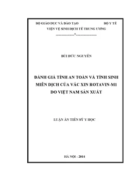 Đánh Giá Tính An Toàn và Sinh Miễn Dịch của Vắc Xin 