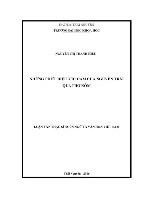 Phức Điệu Xúc Cảm Trong Thơ Nôm Của Nguyễn Trãi