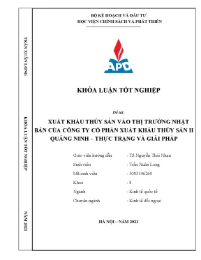 Xuất Khẩu Thủy Sản Việt Nam Sang Thị Trường Nhật Bản: