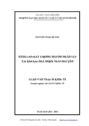 Đại Học Kinh Tế và Quản Trị Kinh Doanh Thái Nguyên: Chất