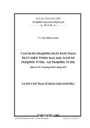 Nghiên cứu về Hàm Số và Hệ Phương Trình tại Đại học Thái