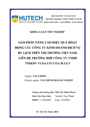 Giải Pháp Nâng Cao Hiệu Quả Hoạt Động Các Công Ty Du