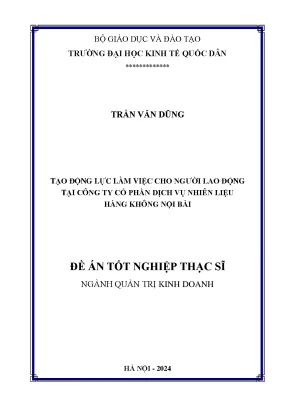 Tạo Động Lực Làm Việc Cho Người Lao Động Tại Công Ty Cổ
