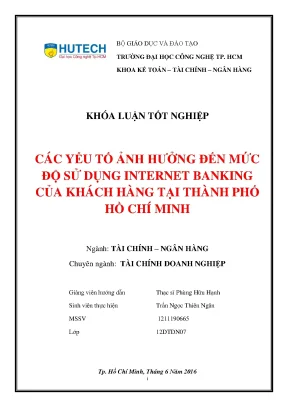 Các Yếu Tố Ảnh Hưởng Đến Sử Dụng Internet Banking Tại TP.HCM