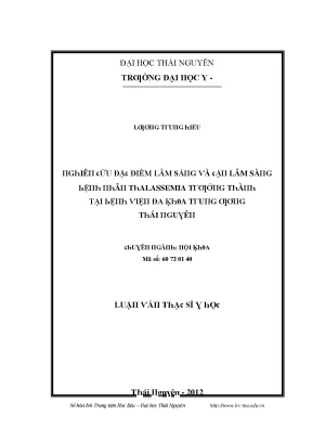 Nghiên cứu về bệnh Thalassemia tại Đại học Y Dược Thái 