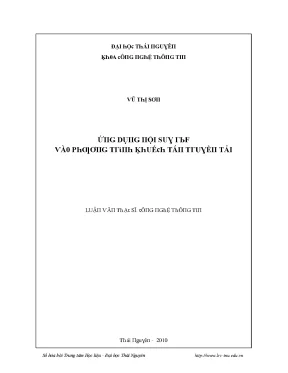 Ứng dụng nội suy RBF trong phương trình khuếch tán 