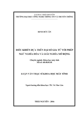 Điều Khiển Dựa Trên Đại Số Gia Tử: Phép Ngữ Nghĩa Hóa và
