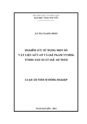 Nghiên Cứu Vật Liệu Hữu Cơ Trong Sản Xuất Thực Phẩm Tại 