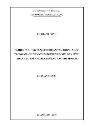 Nghiên Cứu Ứng Dụng Chitosan Tan Trong Nước Để Kháng Nấm 