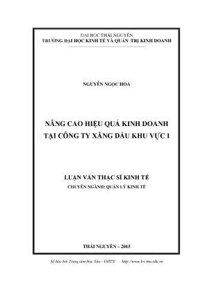 Nâng Cao Hiệu Quả Kinh Doanh Tại Công Ty Xăng Dầu Khu Vực I